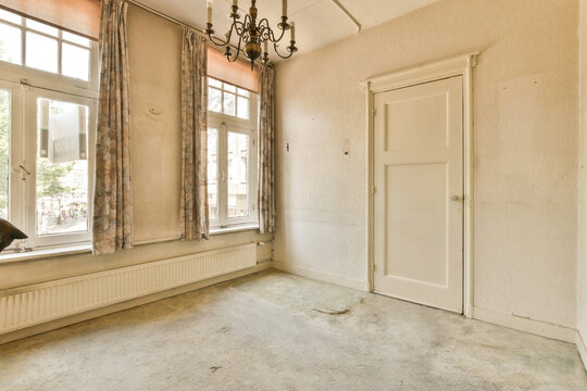 Empty interior of an old, neglected room