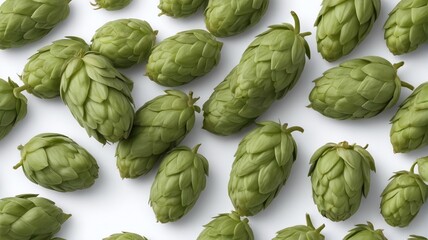 Beer Hops Isolated On White Background