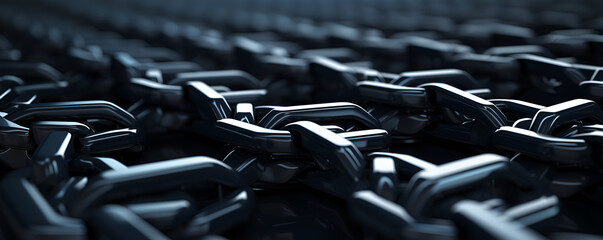 Chain 3d HD 8k wall paper Stock Photographic image,A chain with the word chain on it Generative AI   