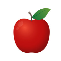 Apple vector. Apple isolated on white background.