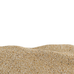Sand on isolated white background