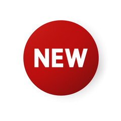 Red corner new isolated. Red corner new labels. Vector.