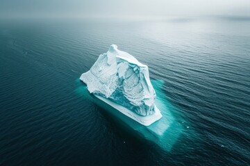 Artic Iceberg with Soft Midday Light, Aerial Perspective.
