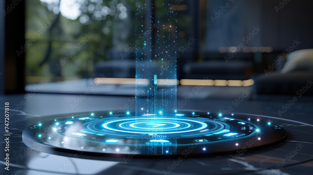 Aufkleber a digital lock unfurls in a holographic display of 2fa authentication, ensuring a secure connection,