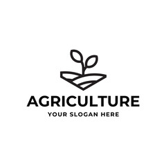Obraz premium farm logo template. Logo template for agro company on white background