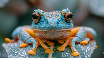 wildlife photography, authentic photo of a frog in natural habitat, taken with telephoto lenses, for relaxing animal wallpaper and more