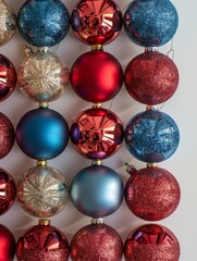 Christmas Ornaments Hanging on a Wall