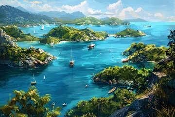 Sailing in Paradise A Monthly Event for Boating Enthusiasts Generative AI