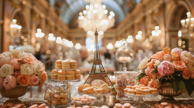 A romantic Parisian-inspired wedding with Eiffel Tower decor, French cuisine, and macaron favors &mdash; Creation and Development, Success and Achievement, Love and Respect
