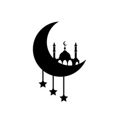 silhouette of a mosque clipart icon