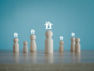 The demand for housing is increasing. Real estate values increase Rising prices for housing