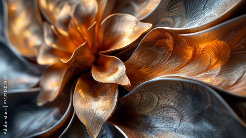 Poster closeup of the intricate intricate patterns formed by the overlapping blades of waving gr revealing 