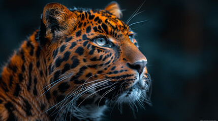Obraz premium wildlife photography, authentic photo of a leopard in natural habitat, taken with telephoto lenses, for relaxing animal wallpaper and more