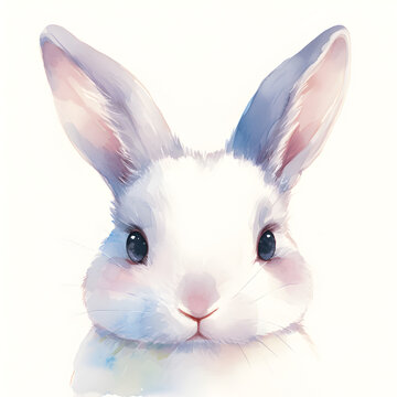 Cute Watercolor Bunny Illustration