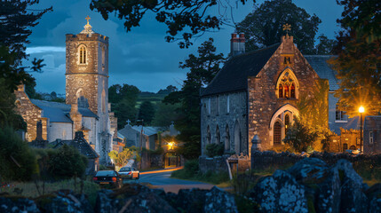 Historic Donegal castle and church in Donegal 