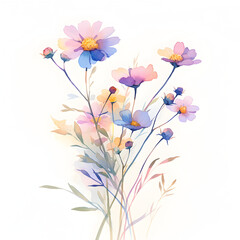 Spring Watercolor Flowers