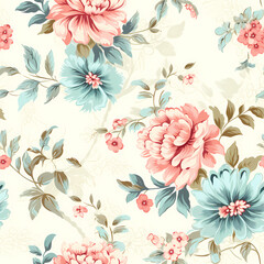 Obraz premium seamless pattern with flowers