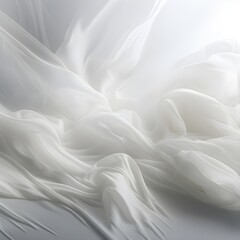 Obraz premium Whispers of Elegance: A Timeless Tapestry Unveiled in the Graceful Layers of White Gauze