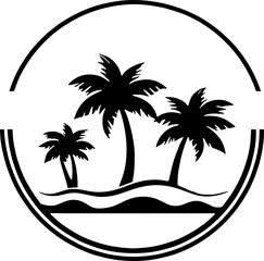 Fototapeta na wymiar Beach Vacation icon isolated on white background