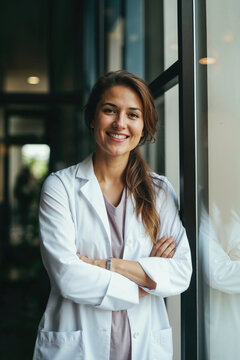 Confident Female Medical Professional Posing for Portrait. Generative AI image