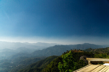 the mountain with sky background