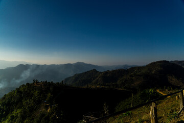 the mountain with sky background