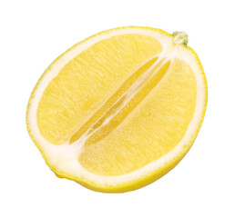 half lemon fruit isolated, Fresh and Juicy Lemon, transparent PNG, PNG format, cut out