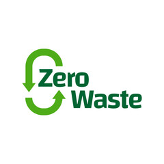 Fototapeta premium Zero waste labels. Green eco friendly label