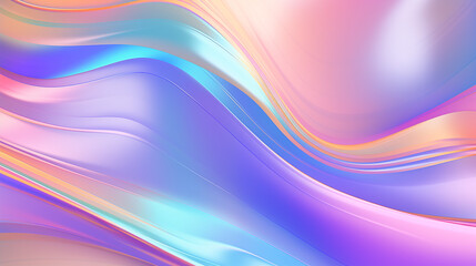 Fond texturé, flux de couleurs. Arc-en-ciel, coloré, irisé. Couleurs dégradés rose, violet et bleu. Argenté, holographique. Fond pour conception et création graphique.