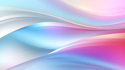 Fototapeta premium Fond texturé, flux de couleurs. Arc-en-ciel, coloré, irisé. Couleurs dégradés rose, violet et bleu. Argenté, holographique. Fond pour conception et création graphique.