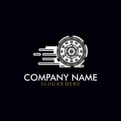 Abstract Sports Automotive Tire Logo Symbol. Modern automotive vector design.