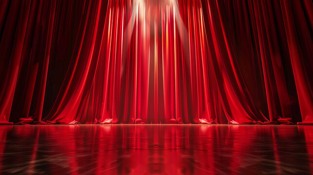 stage red curtain theater
