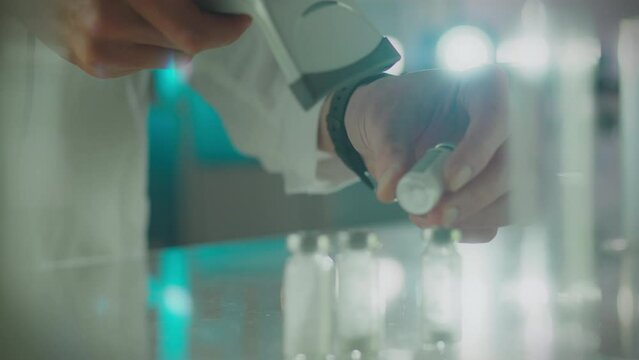 Scanning of these medications in a medical institution is carried out by a laboratory employee wearing special protective clothing. Using modern technologies, a professional scientist