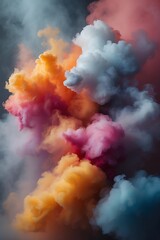 Colorful clouds in the sky. 3d rendering, 3d illustration.