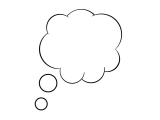 Think bubbles isolated on white background.speech bubble icon with line design