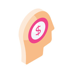 Have a look at this trendy isometric icon of business mind, financial planning vector design
