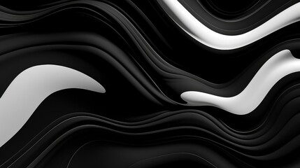 Abstract background with black and white colored waves