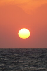 Sunset with beautiful sky on the Mediterranean Sea in Turkey