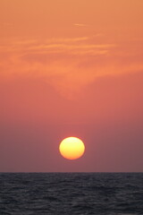 Fototapeta premium Sunset with beautiful sky on the Mediterranean Sea in Turkey