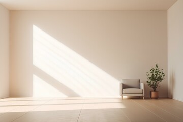 Fototapeta na wymiar An HD snapshot of a minimalist background with a focus on simplicity, featuring a subtle interplay of light and shadows to create a calming atmosphere.