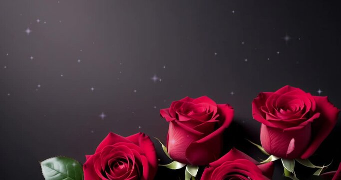 bouquet of roses, valentine day, woman's day, mother's day background concept. copy space