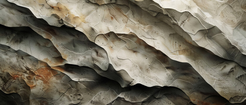 The image showcases a natural rock formation with crumpled fold patterns symbolizing geological processes