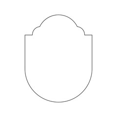 Minimal frame element for decorative greeting card, invitation or template	