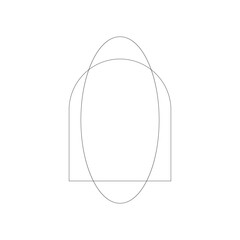 Minimal frame element for decorative greeting card, invitation or template	