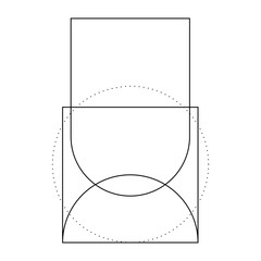 Minimal frame element for decorative greeting card, invitation or template	