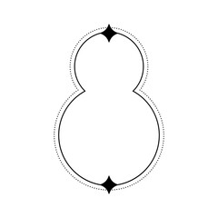 Minimal frame element for decorative greeting card, invitation or template	