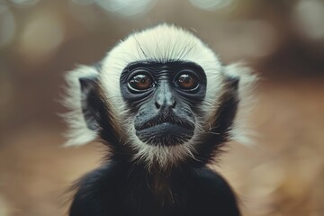 Fototapeta premium Close Up of a Monkey in Blurry Background