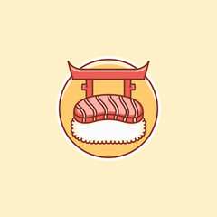 Vector Logo art for Small Business Shop and Game Company. Sushi food design business