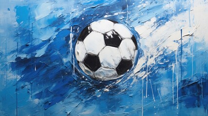 サッカーボールの抽象画_4
