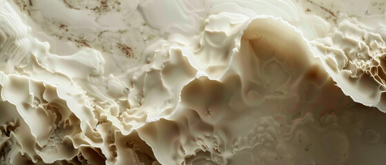 A high-resolution image displaying a unique creamy marble texture with mesmerizing fluid patterns...